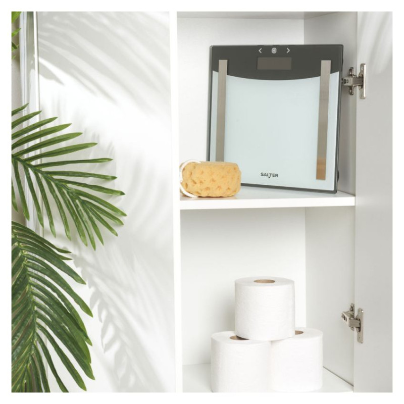 Salter 9137 SVWH3REU16 Silver White Glass Analyser Scale