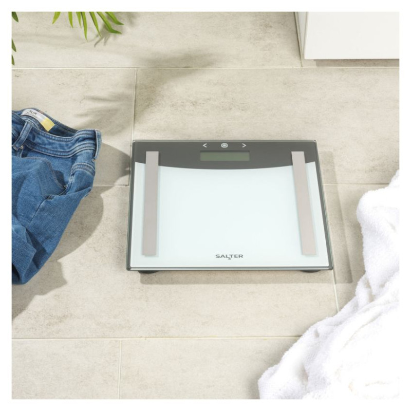 Salter 9137 SVWH3REU16 Silver White Glass Analyser Scale