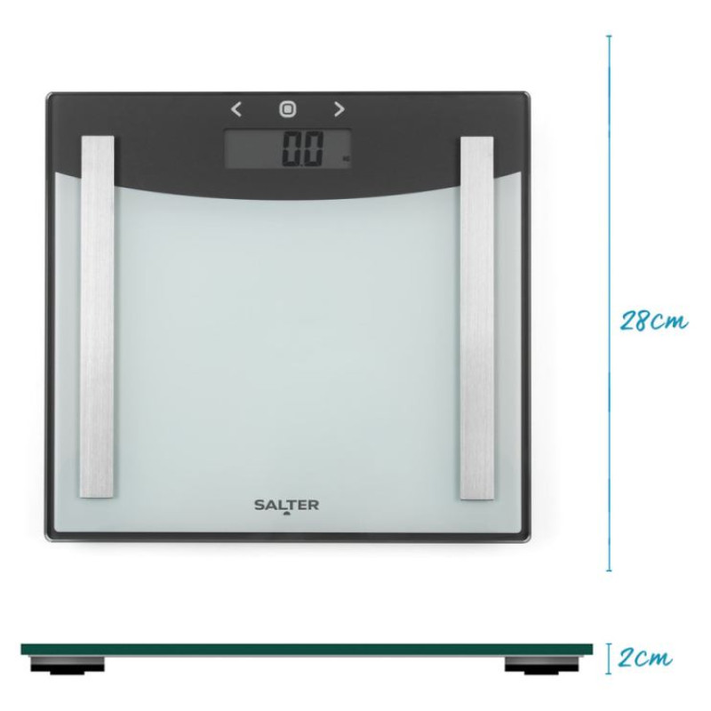 Salter 9137 SVWH3REU16 Silver White Glass Analyser Scale