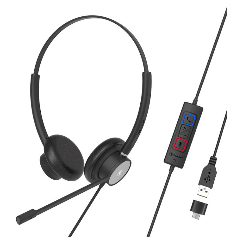 Tellur Voice 320 Wired Headset Binaural Black