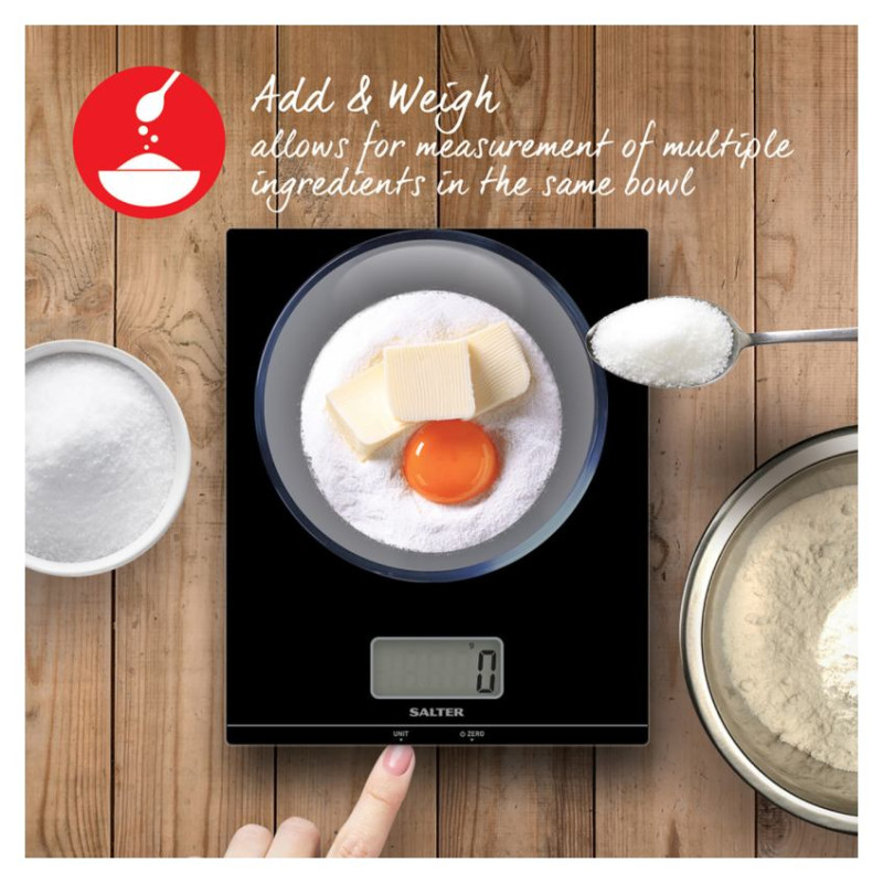 Salter 1172 BKDRCEU16 Large Platform Digital Kitchen Scale