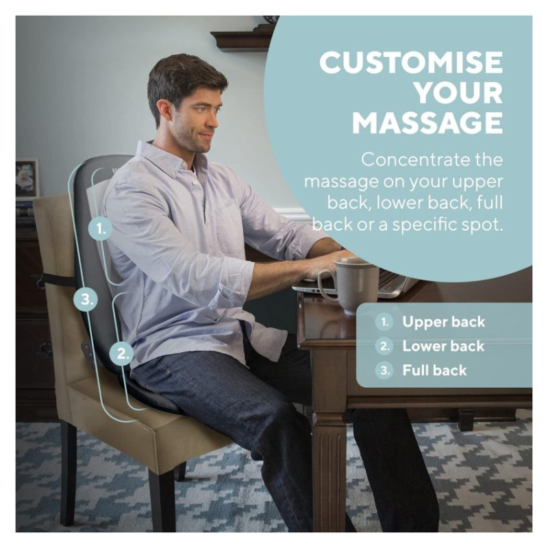 Homedics SBM-180H-EU Shiatsu Massage Chair for Back and Shoulders with Heat