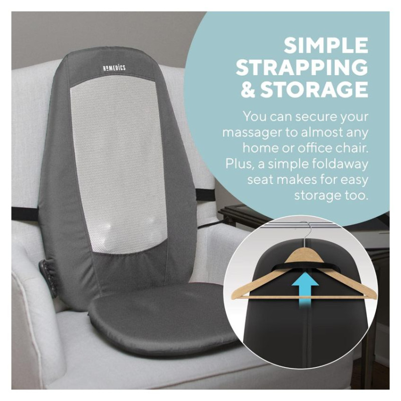 Homedics SBM-180H-EU Shiatsu Massage Chair for Back and Shoulders with Heat