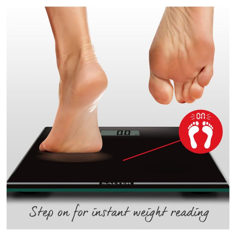 Salter 9205 BK3RCEU16 Large Display Glass Electric Scale Black