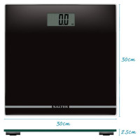 Salter 9205 BK3RCEU16 Large Display Glass Electric Scale Black