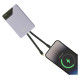 Tellur Power Bank 10000mAh, USB-C + Lightning cables built-in  purple