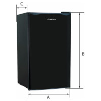 Manta MM520PB Fridge 91L Black