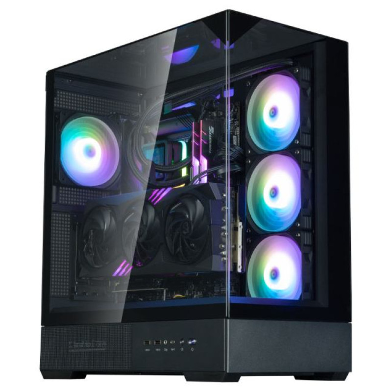 Zalman P40 Prism Black, ARGB Fan x1
