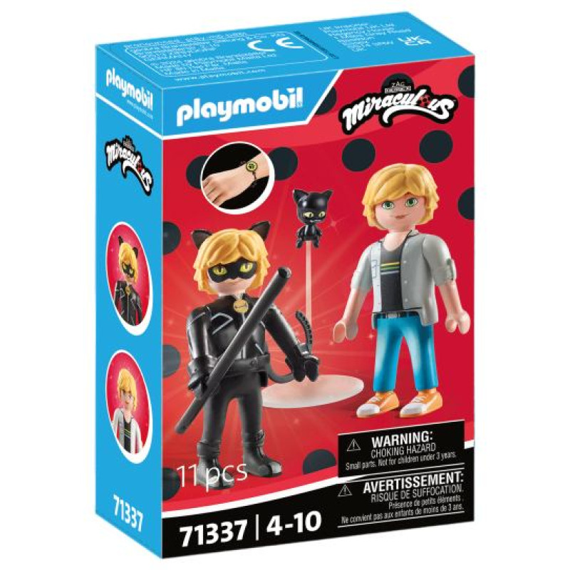 Playmobil MIRACULOUS: Adrians un Melnais kaķis 71337