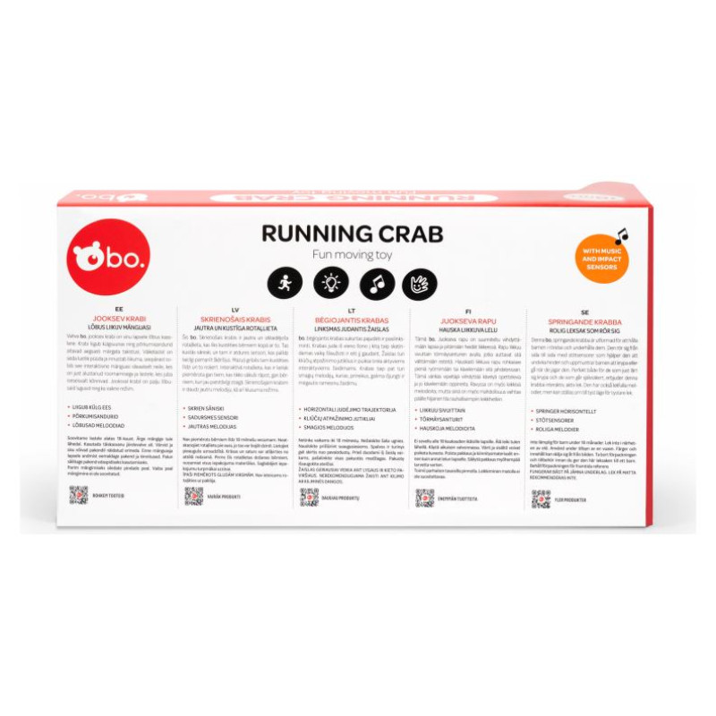 BO. Jautra un kustīga rotaļlieta - Skrieno&scaron;ais krabis