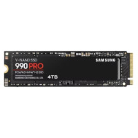 Samsung SSD|SAMSUNG|990 PRO|4TB|M.2|PCIe Gen4|NVMe|TLC|Write speed 6900 MBytes/sec|Read speed 7450 MBytes/sec|2.3mm|TBW 2400 TB|MTBF 1500000 hours|MZ-V9P4T0BW