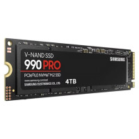 Samsung SSD|SAMSUNG|990 PRO|4TB|M.2|PCIe Gen4|NVMe|TLC|Write speed 6900 MBytes/sec|Read speed 7450 MBytes/sec|2.3mm|TBW 2400 TB|MTBF 1500000 hours|MZ-V9P4T0BW