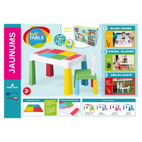 Tega Baby Galdiņš+ 2 krēsliņi MULTIFUN grey MF-006-106