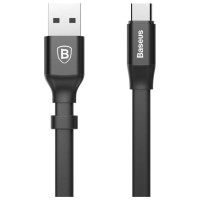 Baseus Nimble flat cable USB / USB-C cable with holder 2A 0.23M black (CATMBJ-01)