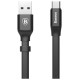 Baseus Nimble flat cable USB / USB-C cable with holder 2A 0.23M black (CATMBJ-01)