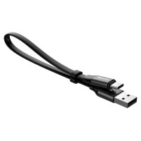Baseus Nimble flat cable USB / USB-C cable with holder 2A 0.23M black (CATMBJ-01)