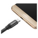 Baseus Nimble flat cable USB / USB-C cable with holder 2A 0.23M black (CATMBJ-01)