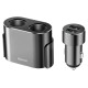 Baseus CRDYQ-01 splitter 2x cigarette lighter socket 80W 2x USB-A 3.1A - black