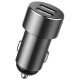 Baseus CRDYQ-01 splitter 2x cigarette lighter socket 80W 2x USB-A 3.1A - black