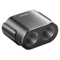Baseus CRDYQ-01 splitter 2x cigarette lighter socket 80W 2x USB-A 3.1A - black