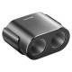 Baseus CRDYQ-01 splitter 2x cigarette lighter socket 80W 2x USB-A 3.1A - black