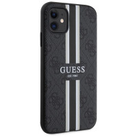 Guess GUHMN61P4RPSK iPhone 11 / Xr black/black hardcase 4G Printed Stripes MagSafe