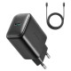 Joyroom JR-TCF23 network charger USB-C 25W SFC / PPS / PD - black + USB-C / USB-C cable 1m