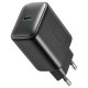 Joyroom JR-TCF23 network charger USB-C 25W SFC / PPS / PD - black + USB-C / USB-C cable 1m