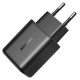 Joyroom JR-TCF23 network charger USB-C 25W SFC / PPS / PD - black + USB-C / USB-C cable 1m