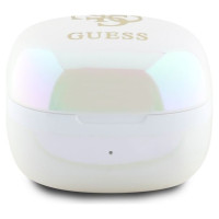 Guess Bluetooth headphones GUTWSJ144ESH TWS + docking station white/white Iridescent 4G Printed Logo