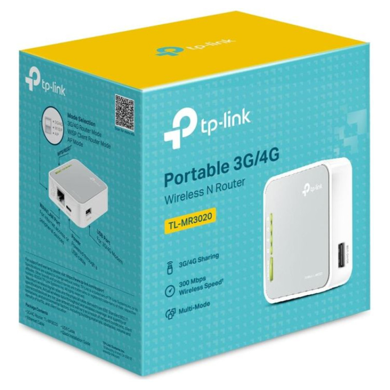 Tp-Link WRL 3G/4G ROUTER 150MBPS/PORTABLE TL-MR3020 TP-LINK