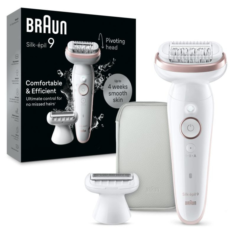Braun Silk 9 epilators, komplektā uzgaļi - SES9-030
