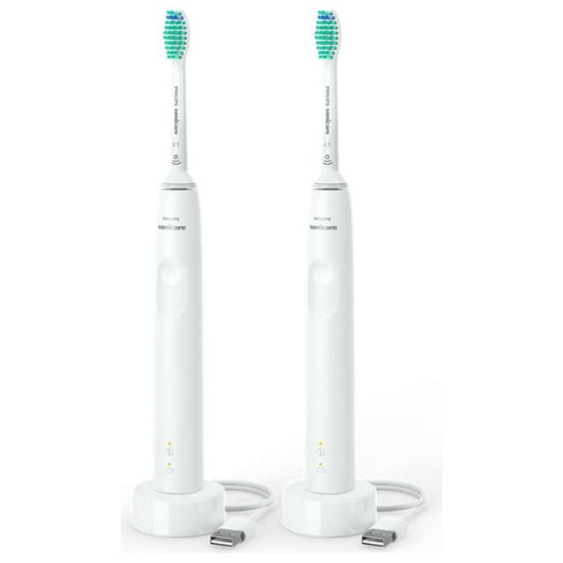 Sonicare PHILIPS 3100 Sonic elektriskā zobu birste 2 gab, balta - HX3675/13