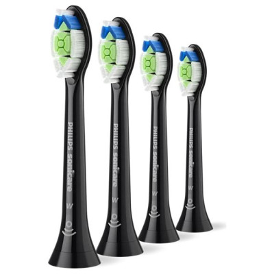 Sonicare W2 Optimal White  standarta zobu birstes uzgalis, 4 gab, melns - HX6064/88