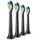 Sonicare W2 Optimal White  standarta zobu birstes uzgalis, 4 gab, melns - HX6064/88