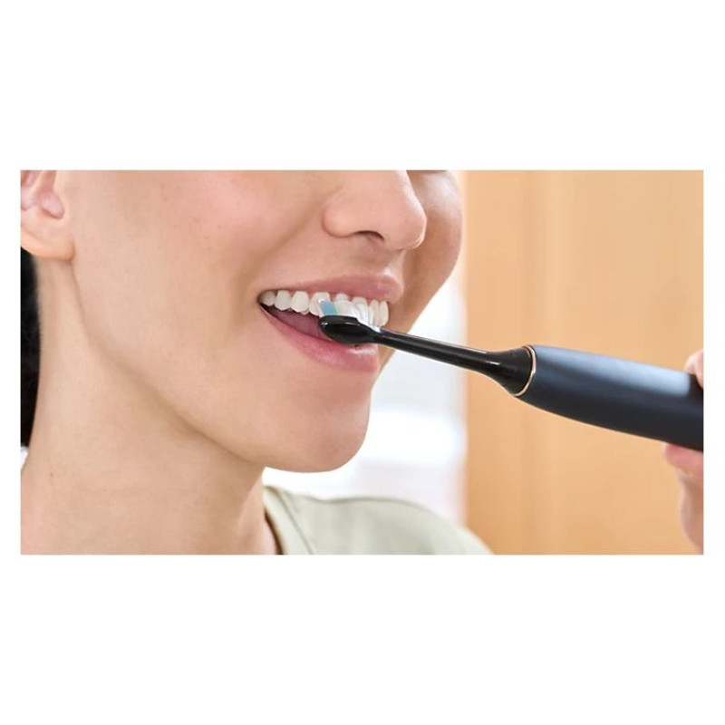 Sonicare W2 Optimal White  standarta zobu birstes uzgalis, 4 gab, melns - HX6064/88