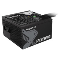 Gigabyte Power Supply|GIGABYTE|GP-P650G|650 Watts|Efficiency 80 PLUS GOLD|PFC Active|MTBF 100000 hours|GP-P650G