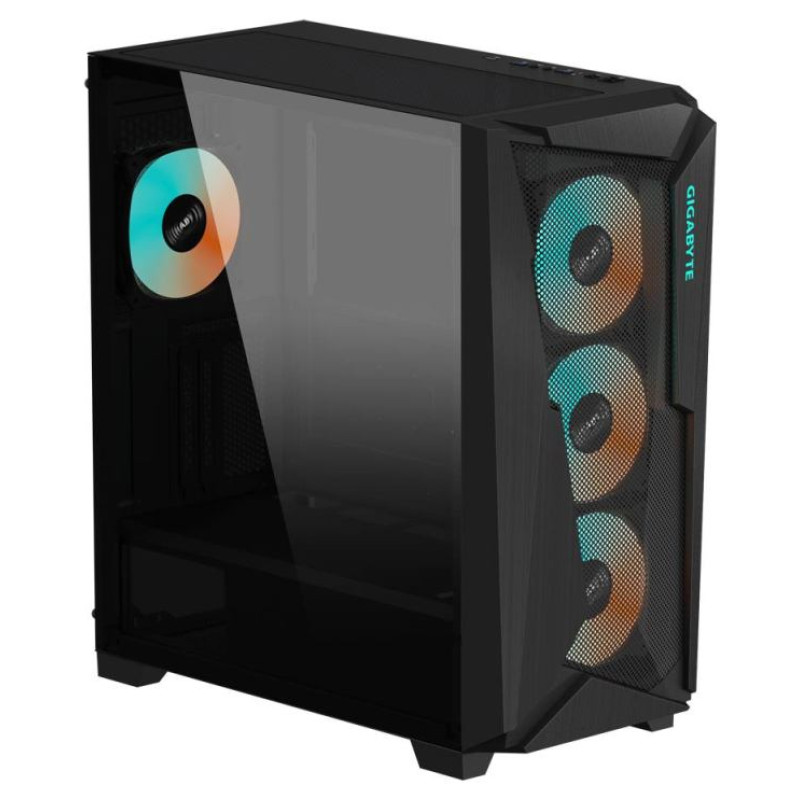 Gigabyte Case|GIGABYTE|C301G V2 BLACK|MidiTower|Case product features Transparent panel|Not included|ATX|EATX|MicroATX|MiniITX|Colour Black|C301GV2