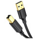 Ugreen USB Type B printer cable (male) - USB 2.0 (male) 480 Mbps 1.5 m black (US135 10350)