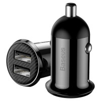 Baseus Grain Pro car charger 2x USB 4.8 A black (CCALLP-01)