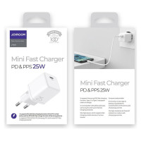 Joyroom fast wall charger USB Type C 25W 3A EU plug white (L-P251)