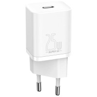 Baseus Super Si 1C fast wall charger USB Type C 25W Power Delivery Quick Charge white (CCSP020102)