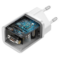 Baseus Super Si 1C fast wall charger USB Type C 25W Power Delivery Quick Charge white (CCSP020102)
