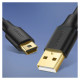 Ugreen 5 pin gold-plated USB cable - mini USB 0.5m black (US132)