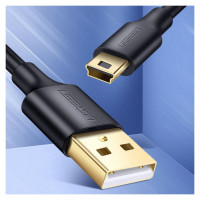 Ugreen 5 pin gold-plated USB cable - mini USB 0.5m black (US132)