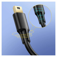 Ugreen 5 pin gold-plated USB cable - mini USB 0.5m black (US132)
