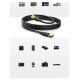 Ugreen US128 10369 USB-A 3.0 / USB-A 3.0 5Gb/s 0.5m cable - black