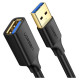 Ugreen USB-A (male) - USB-A (female) adapter extension cable USB 3.0 5Gb/s 0.5m black (US129)