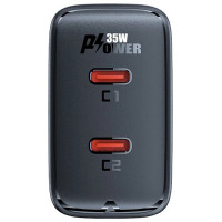 Acefast Fast charger GaN 35W PD 2x USB C Acefast A49 - black