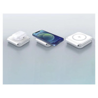 Dudao A11N 15W 3in1 Inductive Charger - White + USB-C / USB-C Cable